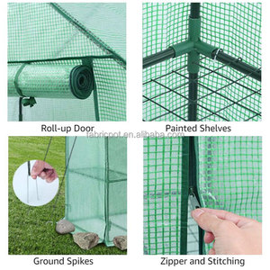 Serre portable d'extérieur Mini Walk In 3 Tiers 12 Étagères Stands PE Couverture <span class=keywords><strong>Petite</strong></span> Serre Walk-In <span class=keywords><strong>pour</strong></span> Plantes et Fleurs - Product Image 3
