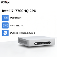 Nuevo Micro Ordenador con Procesador Intel N5095/I5-7300HQ/I7-7700HQ, RAM DDR4 de 16 GB, SSD M.2 2280, HDMI+VGA, Pantalla Dual, USB3.0, USB2.0, Tipo-C