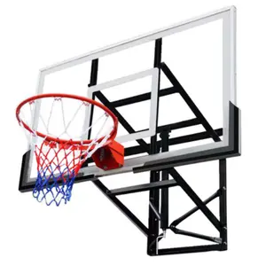 Toptan basketbol potası 10ft-Temperli cam profesyonel ağır taşınabilir basketbol potası standı
