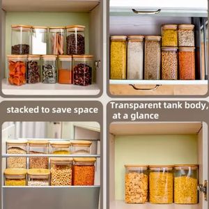 Caratteristica ecologica barattolo di spezie per alimenti in vetro borosilicato barattolo di conservazione in vetro trasparente - Product Image 3