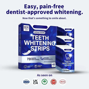 Bandes blanchissantes pour les dents 5X plus efficaces, formule végane non toxique pour usage domestique, jusqu'à 9 tons plus blancs, soins bucco-dentaires - Product Image 4