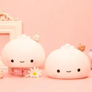 New Design Baby Huggable Cute Bun Soft Touch Led Cartoon Dumpling Night Light For Kids Decoration Soft Lamp Christmas