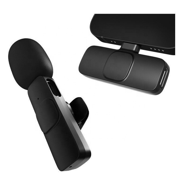 Cross-border Wireless Lavalier Microphone K9 Collar Clip Transmitter Two Receivers ABS Material Outdoor Noise Cancellation for