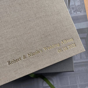 <span class=keywords><strong>Album</strong></span> photo en tissu de lin sur mesure couverture en lin d'avoine naturelle reliure parfaite <span class=keywords><strong>Album</strong></span> photo durable avec boîte à souvenirs en lin - Product Image 4