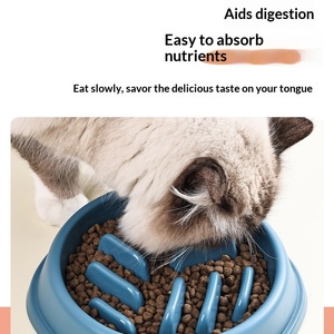 Gamelle anti-étouffement à alimentation lente pour chiens et chats <span class=keywords><strong>en</strong></span> PP, motif uni pour une digestion saine - Product Image 3