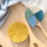 Tapis de cuisine pliable en silicone épaissi, résistant à la chaleur, pour égoutter et isoler, dessous de plat et de verre résistant aux hautes températures