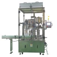 Machine de remplissage et de bouchage rotative automatique populaire pour flacons en plastique/verre de 200 ml d'huile et de savon liquide, haute précision