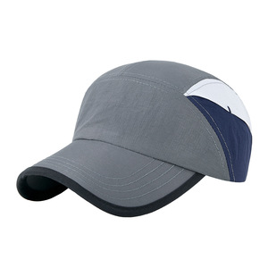 Gorra de Béisbol de Secado Rápido con Bloques de Color, Unisex, Malla de Nailon, Protección Solar, para Deportes al Aire Libre, Gris, Azul, Blanco - Product Image 1