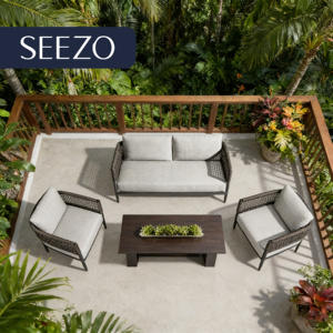 Nouvel ensemble <span class=keywords><strong>de</strong></span> canapés d'extérieur en aluminium, mobilier <span class=keywords><strong>de</strong></span> <span class=keywords><strong>salon</strong></span> d'angle résistant aux intempéries pour balcon et <span class=keywords><strong>jardin</strong></span>, collection moderne en aluminium et osier - Product Image 1