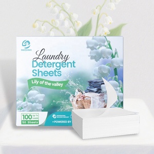 Feuilles de lessive jetables écologiques SANYUAN, légères, papier détergent, 50 feuilles avec emballage personnalisé - Product Image 2