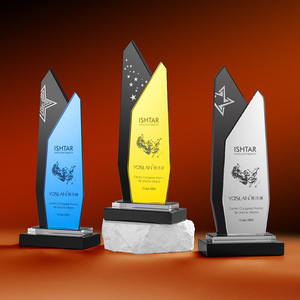 <strong>2026</strong> Creative Personal Customized Luxury Business <strong>Trophy</strong> and <strong>Awards</strong> Modern High-End Glass <strong>Crystal</strong> Honor Colorful Printing - Product Image 1