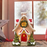 Pembakar Dupa Kabin Natal - Hadiah untuk Ibu Istri Wanita, Tempat Dupa Rumah Desa Natal untuk Dekorasi Rumah