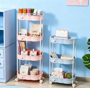 <span class=keywords><strong>Carrello</strong></span> portaoggetti multi-livello Bright Find <span class=keywords><strong>con</strong></span> <span class=keywords><strong>ruote</strong></span>, organizer in plastica per cucina, bagno e articoli vari - Product Image 3