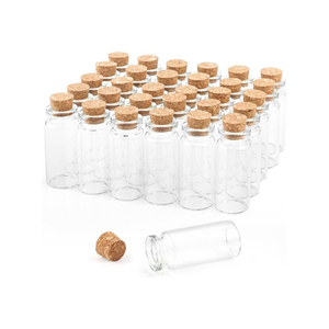 Oferta Especial: Frascos de Vidrio Personalizables con Tapón de Corcho, Múltiples Capacidades (3ml-15ml), Impresión de Serigrafía con Logotipo Personalizado, Vacíos - Product Image 1