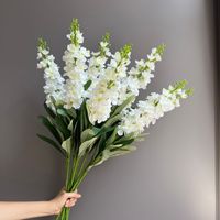 S-0027 Grosir Bunga Buatan Tangan Terbaru 78CM Bunga Sutra Buatan Besar Warna Putih Ungu Violet Pink Hyacinth
