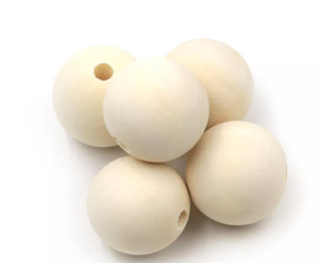 Perline di legno naturale rotonde all'ingrosso per cappello da Baseball dimensioni 12mm 8mm 10mm 20mm 25mm 30mm ecc. Caratteristica comune del tessuto - Product Image 3