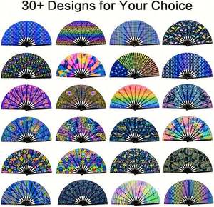 Abanico Plegable de Bambú de 13 Pulgadas, Tallado y Pintado, Estilo Clásico para Regalos Empresariales y Souvenirs - Product Image 3