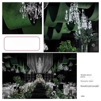 Tissu Rideau Lait Soie Auditorium Disposition Gaze Vague Tissu Rouleau Entier De Mariage Plafond Double Face Rouge Balle Affranchissement En Gros