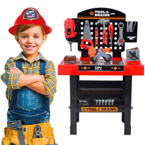 Atelier de construction en plastique, <span class=keywords><strong>jouet</strong></span> d'imitation |   Banc d'atelier de <span class=keywords><strong>bricolage</strong></span> pour enfants, jouets d'outils pour enfants, jouets d'outils pour garçons - Product Image 1