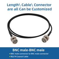 Câble BNC Mâle-Mâle RG174 50 Ohms, Câble d'Extension Coaxial RF pour Connexion de Signal d'Antenne, Faible Perte, Prise en Charge OEM Personnalisée