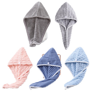 Yuhe Bonnet de séchage des cheveux épaissi en polaire corail, séchage rapide, couleur unie, usage domestique - Product Image 5