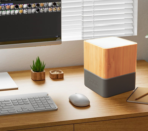 Phong cách màu duy nhất Led Vuông thiết kế bằng gỗ Máy tính để bàn Loa thông minh vớ<span class=keywords><strong>i</strong></span> cho v5.3 IPX2 không thấm nước đ<span class=keywords><strong>i</strong></span>ều khiển bằng giọng nó<span class=keywords><strong>i</strong></span> USB-C - Product Image 6