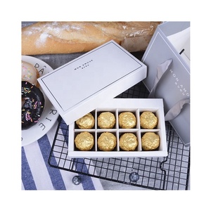 Beheart Custom Truffle Paper Gift White Nama-Chocolate Packages 8 Cell Handmade Chocolate Packaging Box