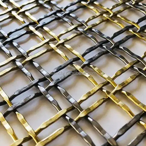 Antique Brass Decorative <strong>Wire</strong> <strong>Mesh</strong> <strong>Sheets</strong> Crimped <strong>Expanded</strong> Metal Perforated Technique for Cabinets Door Screen Steel - Product Image 1