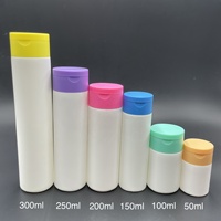 Botol Remas PE 250ml terbalik kosong dengan tutup atas lipat silinder untuk kemasan kosmetik kondisioner sampo