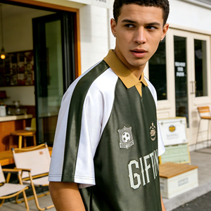 Camiseta de Fútbol de Tela Brillante Premium al por Mayor ODM, Personalizada con Nombre, Número y Equipo, Ropa Deportiva, Camiseta de Fútbol Informal a la Moda - Product Image 5