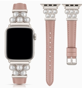 Correa de Reloj de Cuero con Perlas para iWatch, Modelo Popular, Correa Ajustable con Hebilla para <span class=keywords><strong>Apple</strong></span> <span class=keywords><strong>Watch</strong></span> S11 10 9 <span class=keywords><strong>7</strong></span>, para Correas de <span class=keywords><strong>Apple</strong></span> <span class=keywords><strong>Watch</strong></span> - Product Image 5