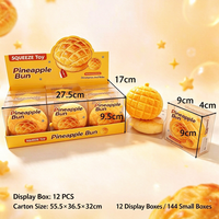 Jouet à presser souple en TPR, en forme de bloc de pâte à modeler, motif pain d'ananas croustillant, à remontée lente, simulation alimentaire, jouet anti-stress et fantaisie pour adultes