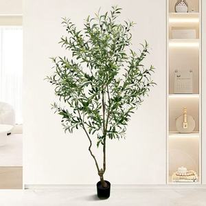 Tùy Chỉnh Chiều Cao Nhựa Chậu Cây Cây Màu Xanh Lá Cây Cây Lớn Nhân Tạo Cây Ô Liu Cho Nhà Phòng Khách Văn Phòng Khách Sạn Nhà Hàng Trang Trí Nội Thất - Product Image 4