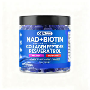 Gomitas Antienvejecimiento con NAD+, Resveratrol, Berberina, Biotina, Colágeno, Queratina, Zinc, Vitaminas K2 y <span class=keywords><strong>D3</strong></span>, Suplementos para Cabello y Uñas para Mujeres Embarazadas - Product Image 2