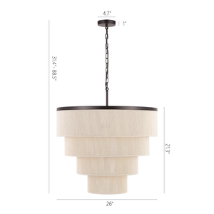 Lustre en <span class=keywords><strong>fer</strong></span> tissé à la main, réglable, style côtier, pour îlot de cuisine, salle à manger, salon - Product Image 5
