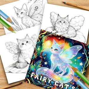 Libretas para Colorear con Diseño de Gatos de Cuentos de Hadas para Pedidos al por Mayor, Regalos Navideños, Impresión de Logotipo Personalizado en la Cubierta para Tiendas de Regalos y Vendedores en Línea - Product Image 1