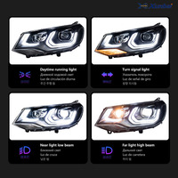 Conjunto de Faros Delanteros Bi-Xenón XUNBAI para VW 7P 2011-2015, LED DRL, Señal de Giro, Canbus, Plug and Play, 12V 25W, Auto