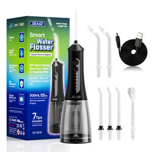 Seago Smart Water Flosser 300ml Irrigateur dentaire électrique portable avec 7 embouts rechargeables par USB - Product Image 4