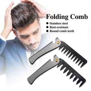 <span class=keywords><strong>Peigne</strong></span> à moustache professionnel pour homme, <span class=keywords><strong>peigne</strong></span> à <span class=keywords><strong>barbe</strong></span> pliable à dents larges pour un transport facile - Product Image 2