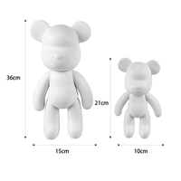 Figurine d'ours populaire à personnaliser pour la technique de coulée fluide, disponible en 18, 23, 33, 53, 73, 100 cm, pour la peinture par coulée et le style Drip Bear