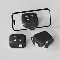 Câble Usb C rétractable 4 en 1 Câble multiple rétractable à chargement rapide Câble de chargement USB Type-C 3 en 1