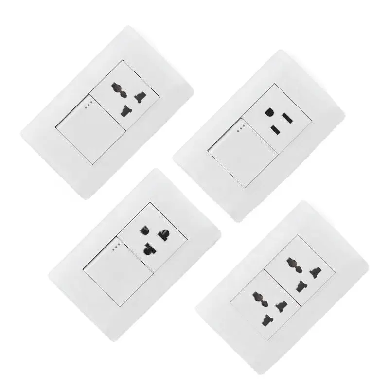 UK Light Switch Mid East Electric 1 Gang 1 Way 2 Way 4 pin white wall switches