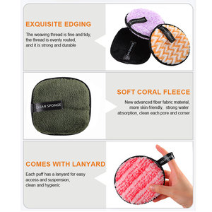 Tampons démaquillants ronds en microfibre réutilisables Tampons en coton démaquillants <span class=keywords><strong>lavables</strong></span> <span class=keywords><strong>pour</strong></span> le nettoyage du visage et des soins de la peau - Product Image 3