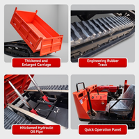 JIN YANG HU 2T3T Transporteur sur chenilles tout-terrain, camion-benne à déchargement et basculement automatiques, dumper sur chenilles