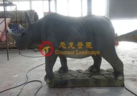 Modèle électronique de rhinocéros Animatronic de caractères simulés pour les parcs à thème et d'attractions