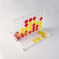 Vente en gros de jeu de puzzle durable en acrylique pour quatre échiquier de Noël personnalisé en forme de rectangle
