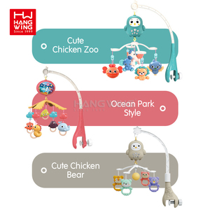Hw đa-chủ đề tùy chỉnh bán buôn bé âm nhạc di động bedbell đồ chơi điều khiển từ xa xoay giường chuông với ánh sáng âm nhạc chiếu - Product Image 4