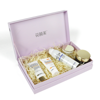 Coffret de maquillage pour femmes fait à la main romantique pour la Saint-Valentin boîte cosmétique recyclable doublure en éponge pour demoiselle d'honneur gaufrage