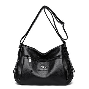 Portable PU <b>Leather</b> Women Shoulder <b>Bags</b> Travel Multi-Layer Classic <b>Soft</b> Surface Vintage - Product Image 4