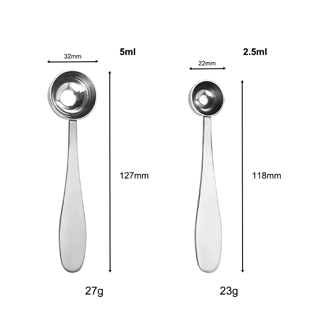 Outils de mesure de cuisine en acier inoxydable 5ml or Rose tasses à mesurer et cuillères